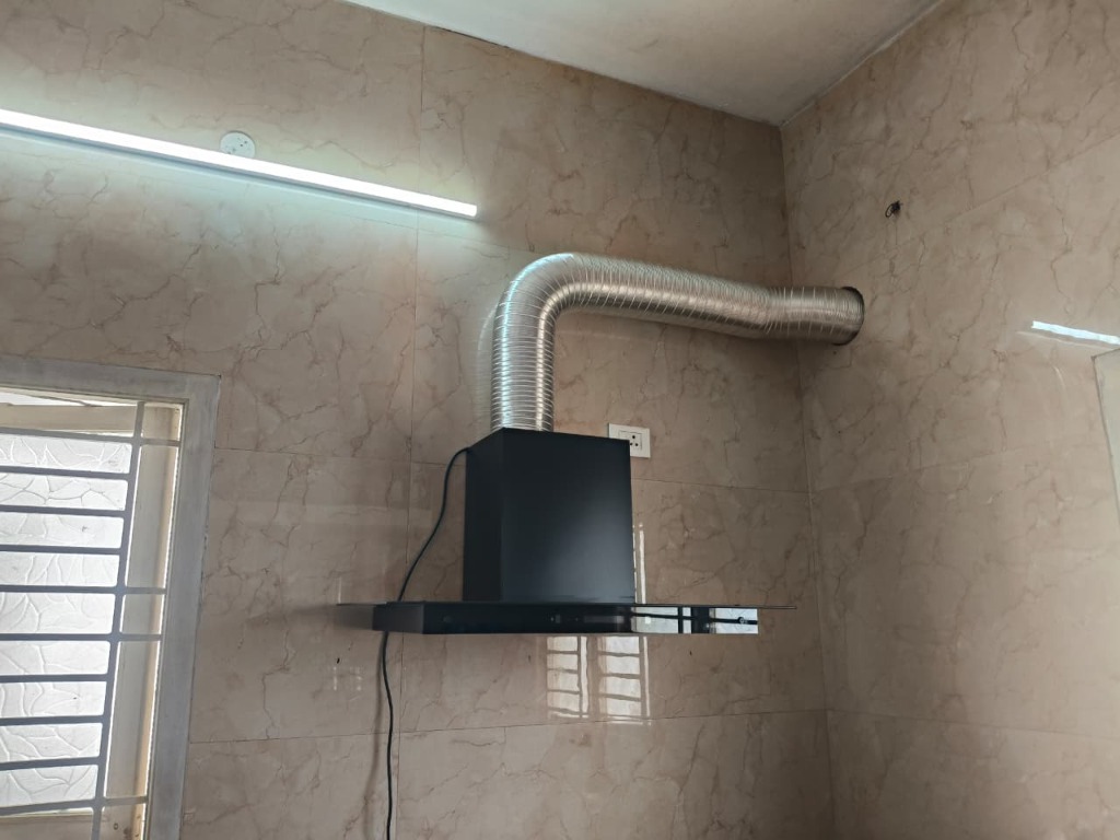 Duct Pipe Exhaust Wall Fitting & Sealed Flange